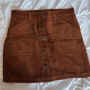 J. Crew Brown A-Line Mini Skirt